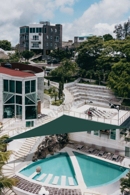 Yelken Tente 3x3x4.3 Metre - Su Geçirmez Üçgen Gölgelik Yeşil Oxford Kumaş